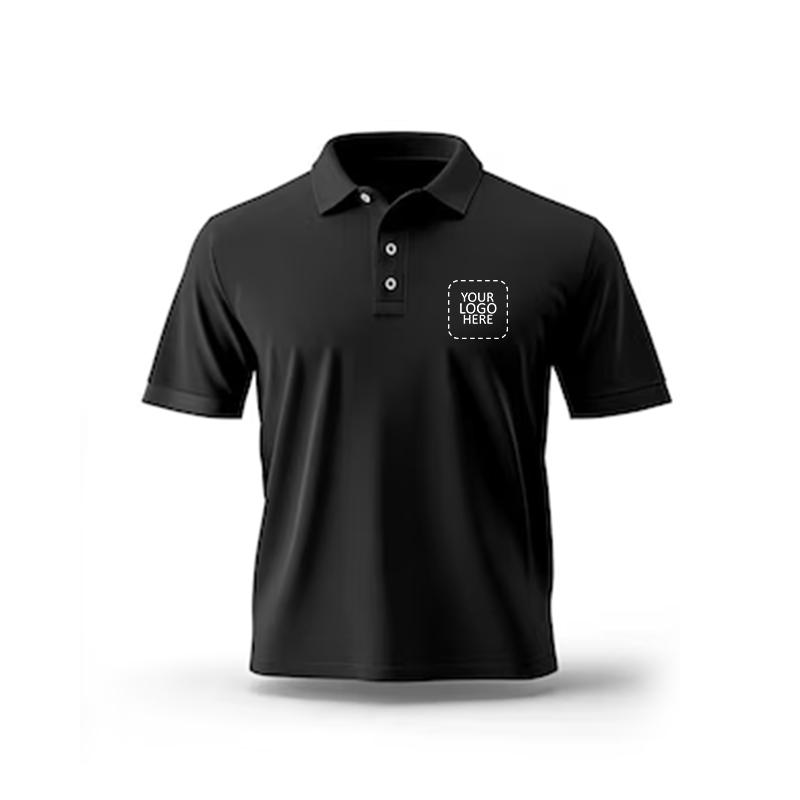 Dri-fit Sports Polo Shirts - Black with Logo